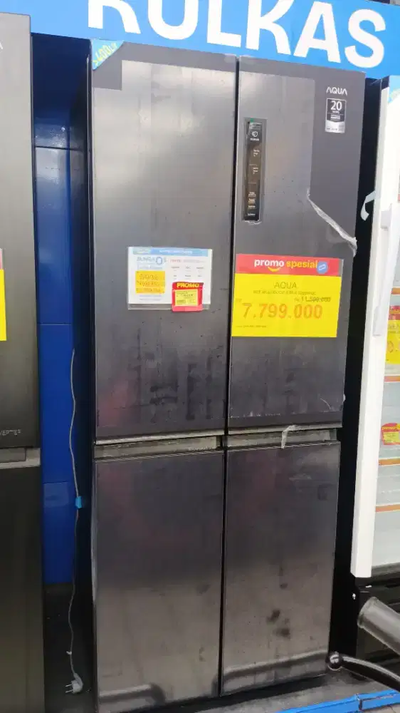 KULKAS 4 PINTU AQUA PROMO CICILAN VIA HOMECREDIT TANPA DP