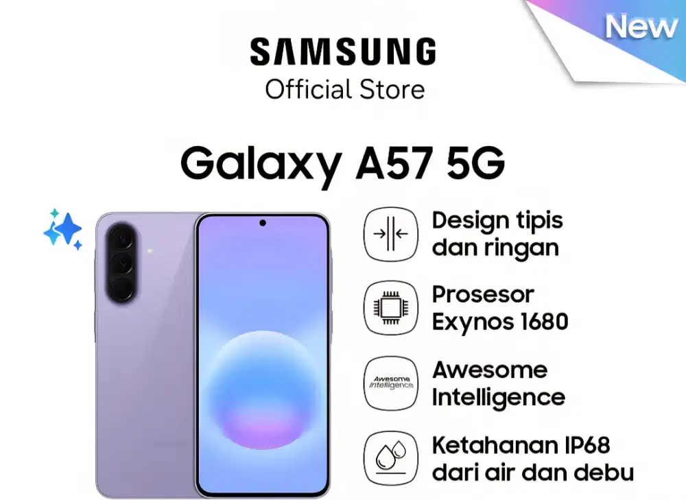 SAMSUNG GALAXY A57 5G 8/256 GARANSI RESMI 1 TAHUN