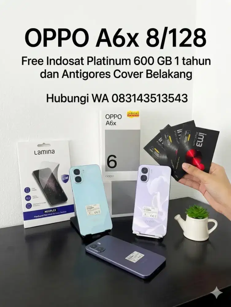 Kapan lagi Beli Hp Oppo A6XDapet Kuota Indosat Platinum 600Gb 1 Tahun
