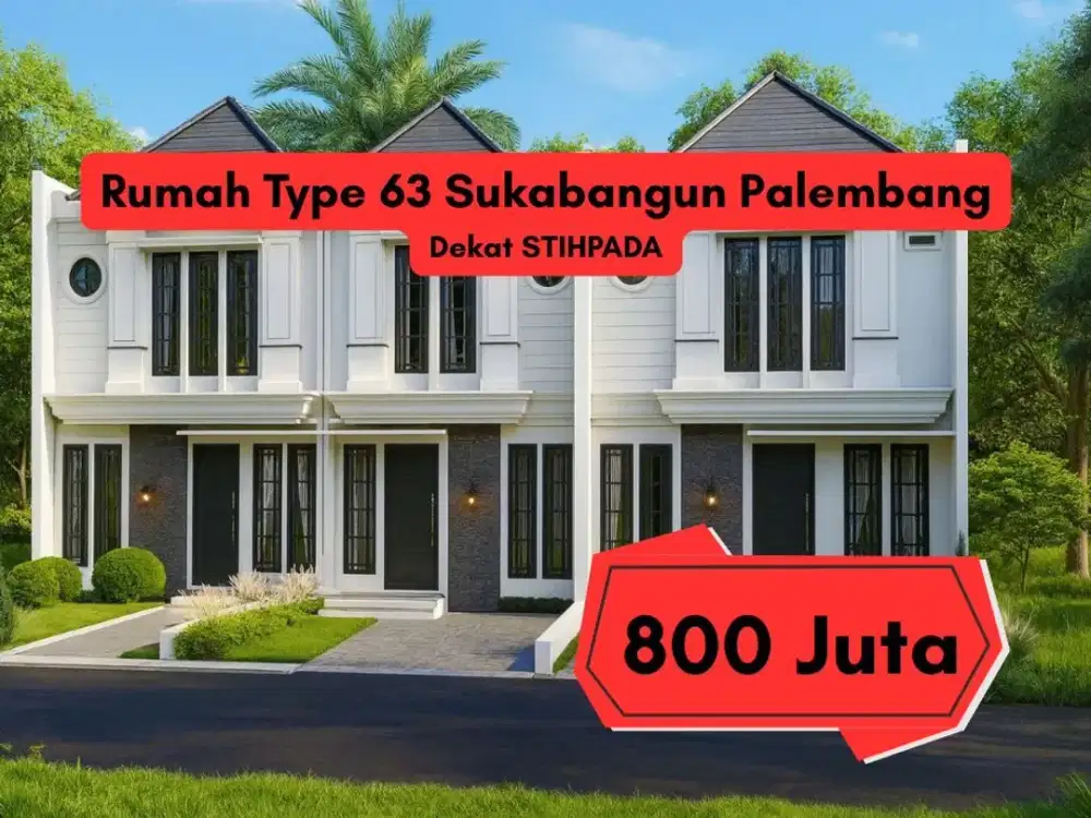 Jual Rumah Sukabangun 2 Palembang Dekat STIHPADA – LT 88 m² SHM One Gate System, 1 Menit ke Jalan Utama, Harga 800 Juta
