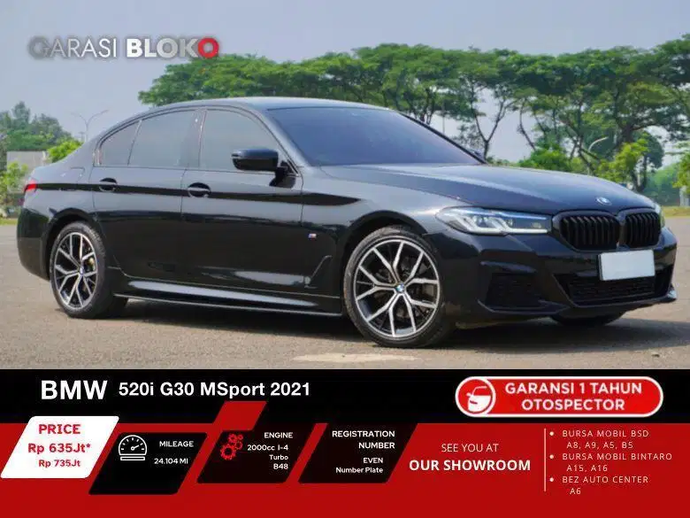 Warranty ON - BMW 520i G30 MSport B48 2021