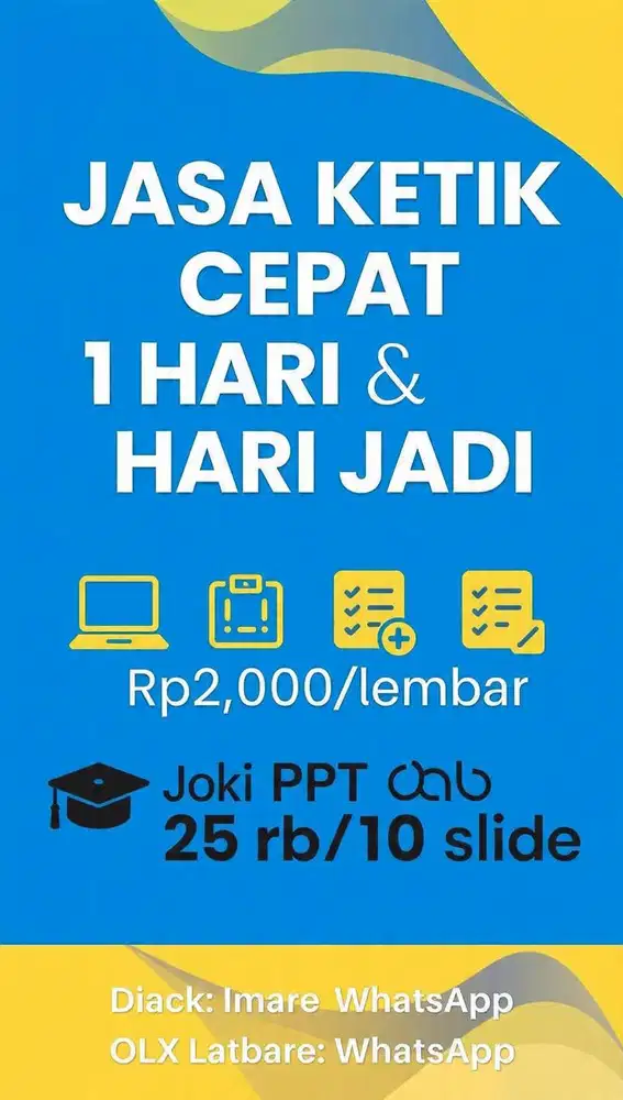 Jasa Ketik Makalah Skripsi PPT Cepat Pesisir Selatan 1 Hari Jadi 2rb
