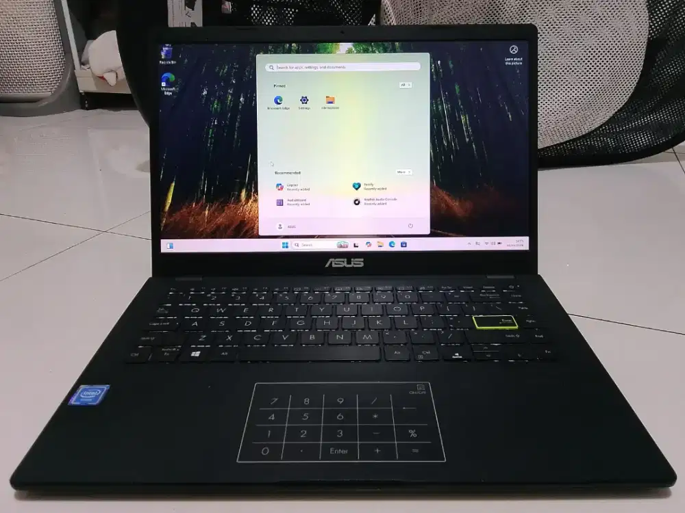 Laptop Anti Lelet Asus E410MA Ram 4Gb ddr4 Ssd Nvme 512Gb keyboard Led