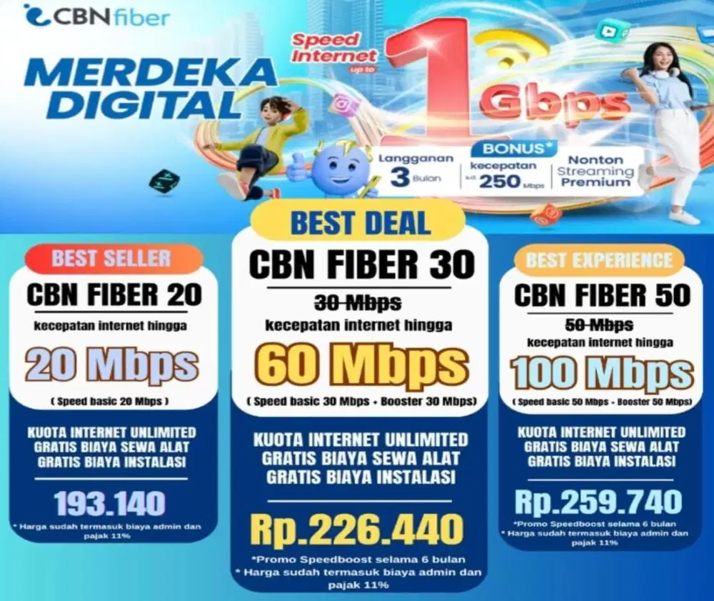 INTERNET WIFI CBN FIBER