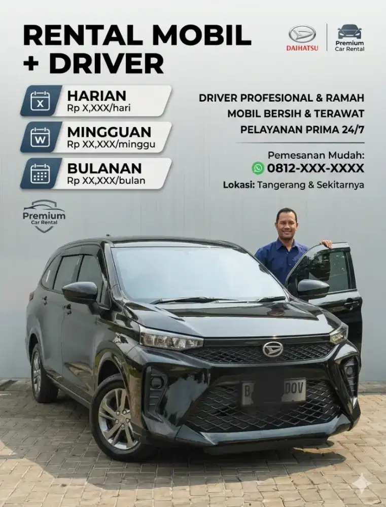 Siap kerjasama Driver dan 1 unit mobil Daihatsu xenia 2023