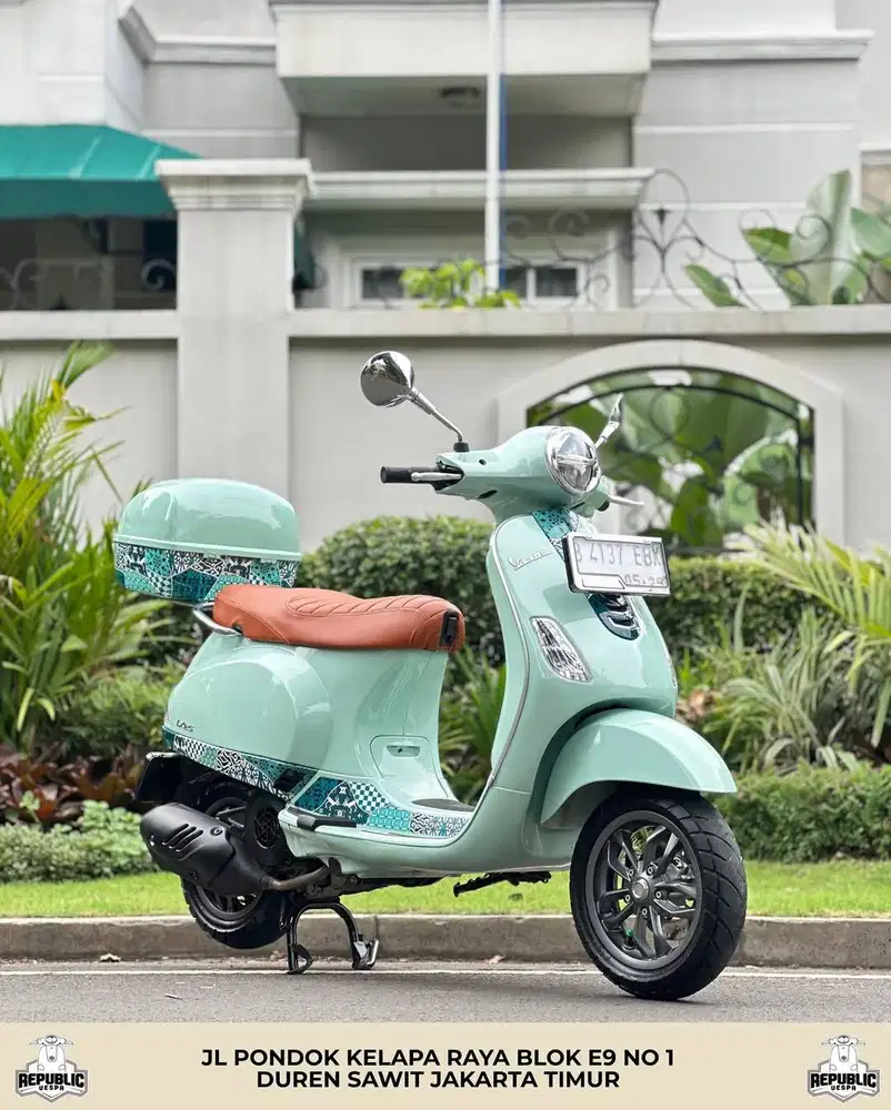 PIAGGIO VESPA LX 125 IGET LED BATIK SERIES WARNA HIJAU PERFECT CONDITI