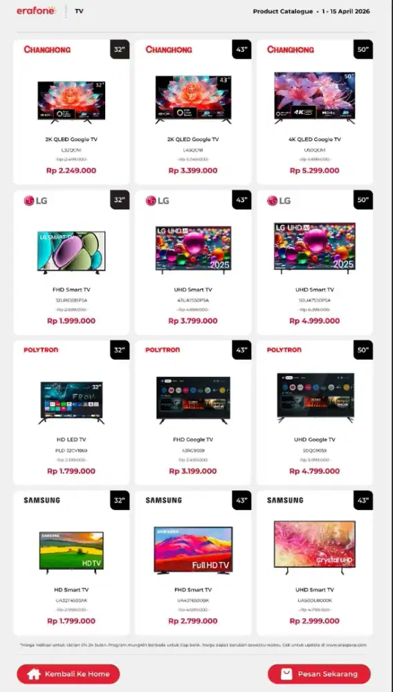 TV murah mulai dari 1 jt an