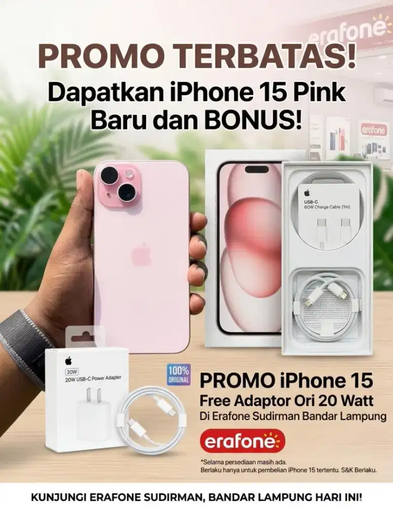 PROMO IPHONE 15 FREE ADAPTER!!!