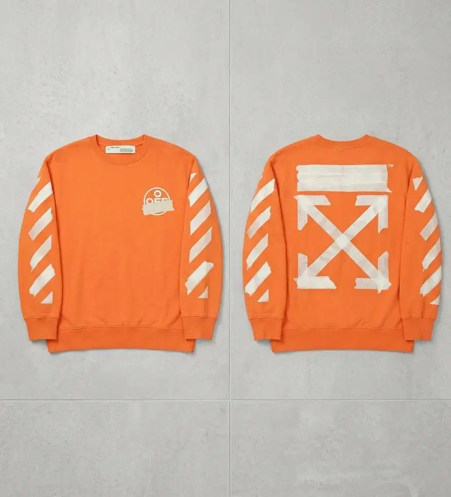 OFF WHITE CREWNECK CARAVAGGIO - ORANGE