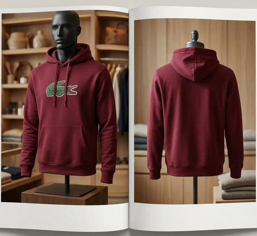 LACOSTE HOODIE Maroon
