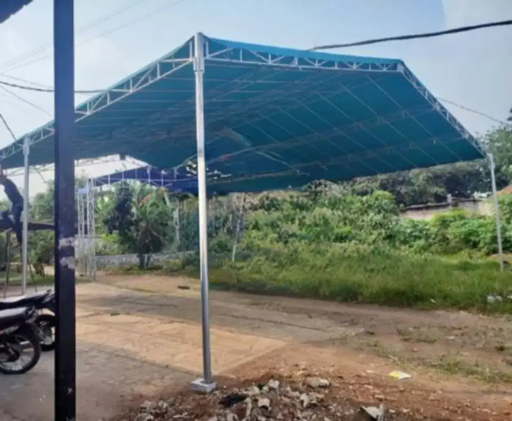 Pembuatan rangka tenda baru berbagai macam ukuran