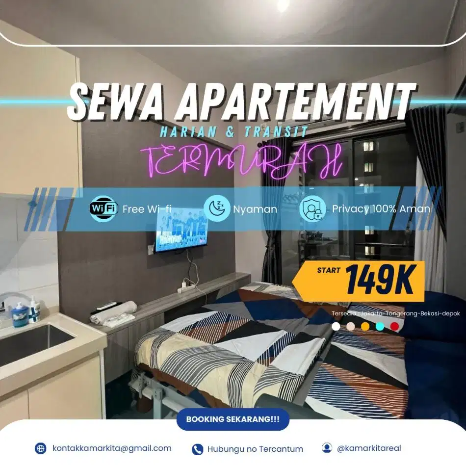 Sewa Apartemen Patraland Urbano Bekasi Harian/Transit
