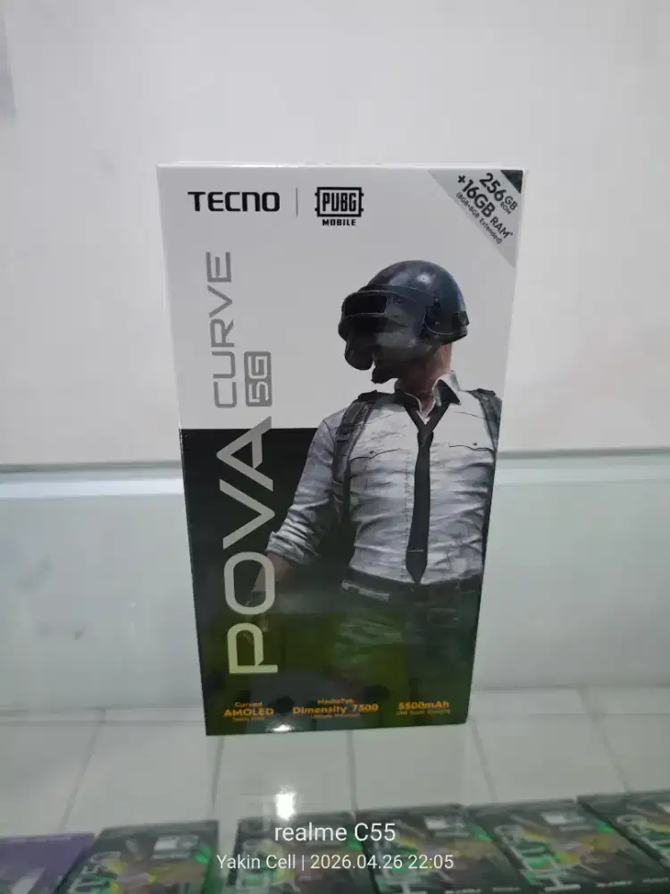 Tecno Pova Curve 5G 8/256 GB Dimensity 6300 AMOLED 144Hz Garansi Resmi