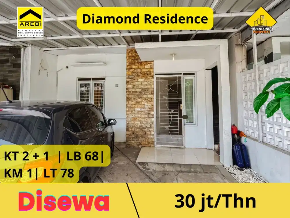 Disewakan Rumah Siap Huni Diamond Residence Margahayu | 2+1 KT – 30 Jt/Tahun!