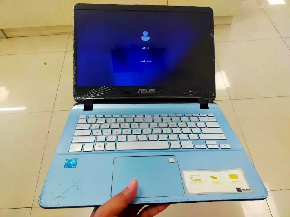 Dijual laptop Asus Vivobook A407M Intel n4000 ram 4GB HDD 500GB siap