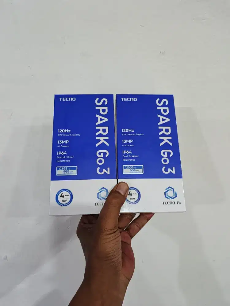 Tecno Spark GO3 4+4/128 Garansi resmi 13bln