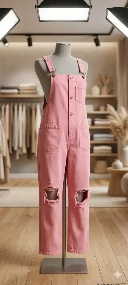 Jumpsuit wanita pink soft