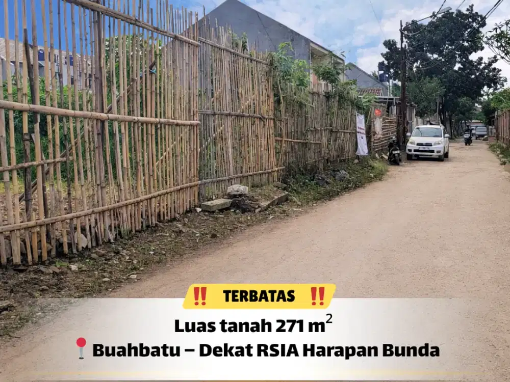 Tanah Buahbatu 271 m² Siap Konstruksi