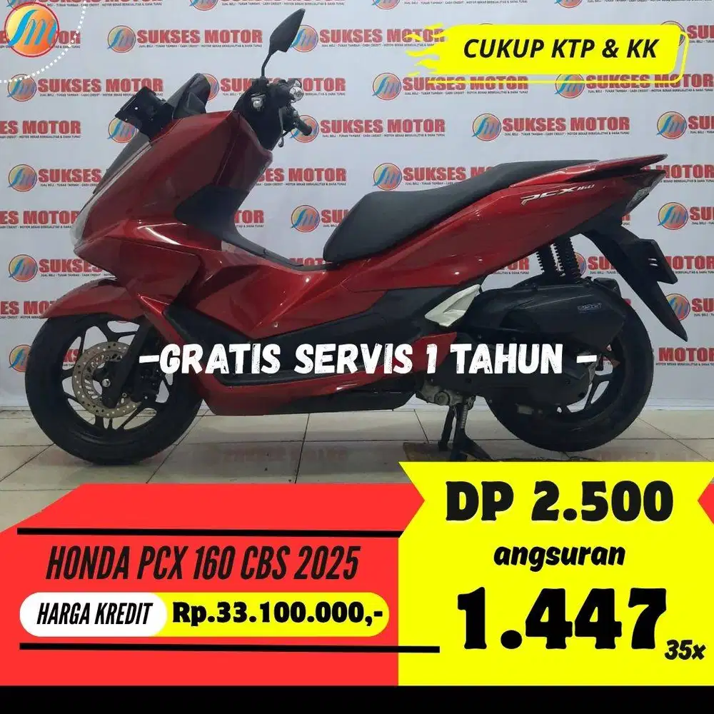 KREDIT MURAH HONDA PCX 160 CBS 2025 ANGSURAN SANGAT TERJANGKAU
