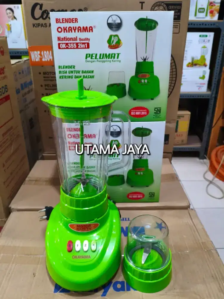 BLENDER MURAH 2TABUNG PLASTIK MERK OKAYAMA BARANG BARU