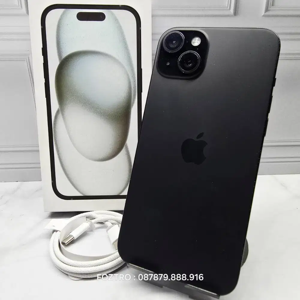 Iphone 15 Plus 128GB Black Fullset No Minus