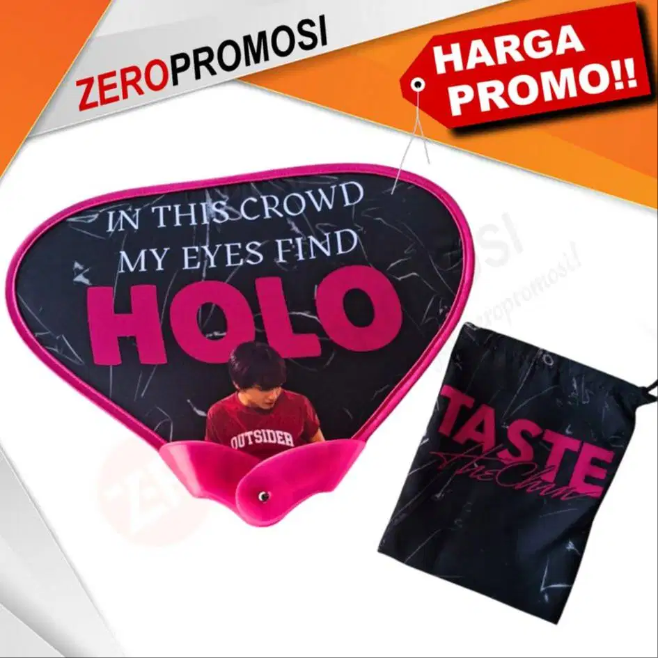 Kipas Lipat Custom Full Color – Souvenir Promosi Praktis & Eye Catchin