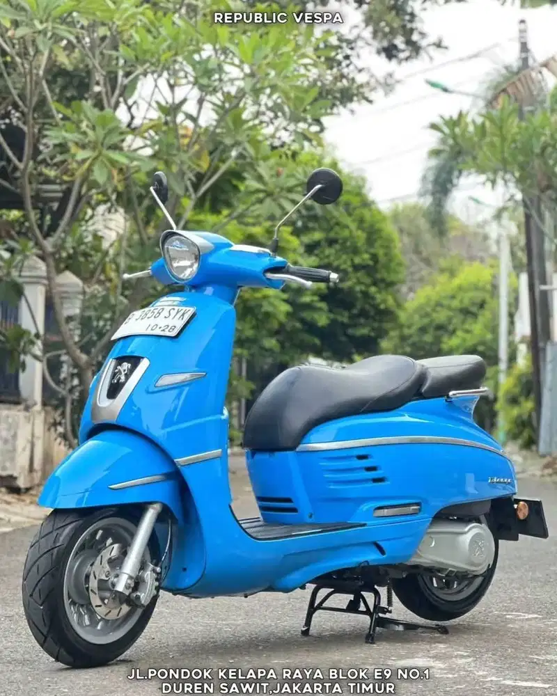 DIJUAL CEPAT! PEUGEOT DJANGO SPORT 150 A/T TAHUN 2016 WARNA BIRU GLOSS