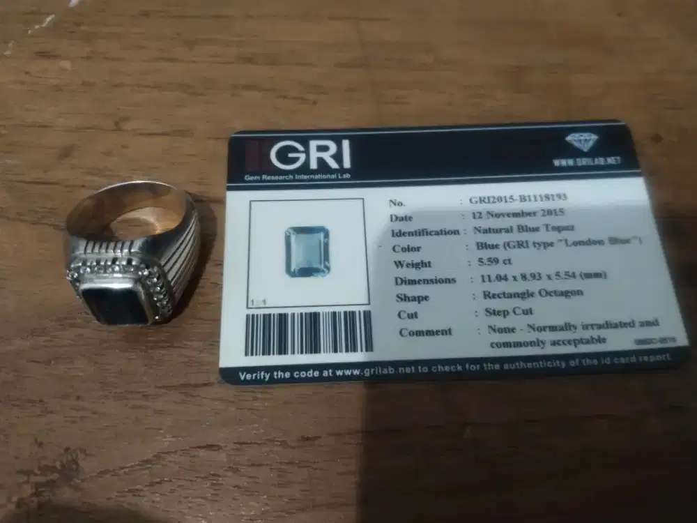 Akik permata blue topaz