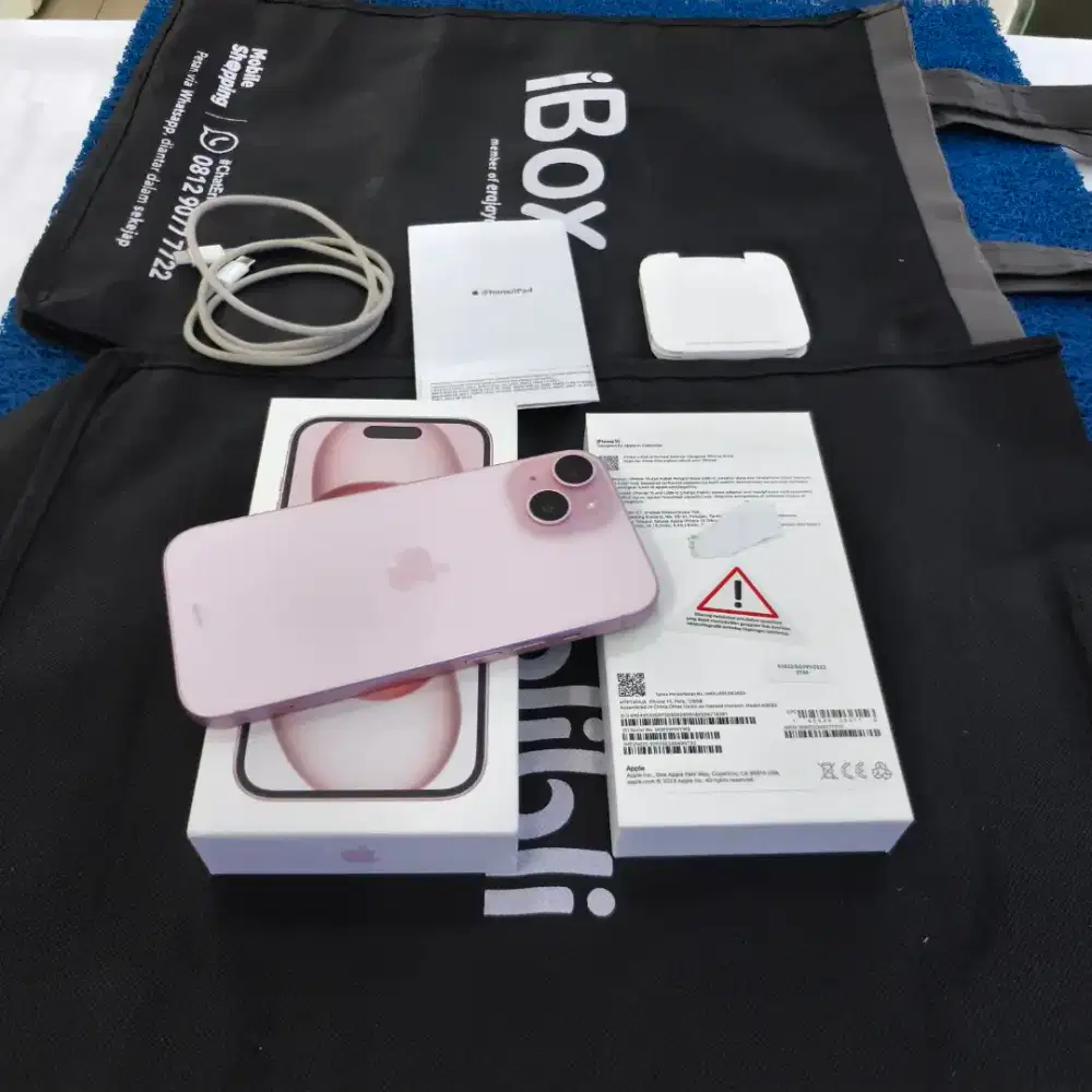 Iphone 15 128GB Pink 99% perfeck like new BH 86% Ex Grs resmi Sein