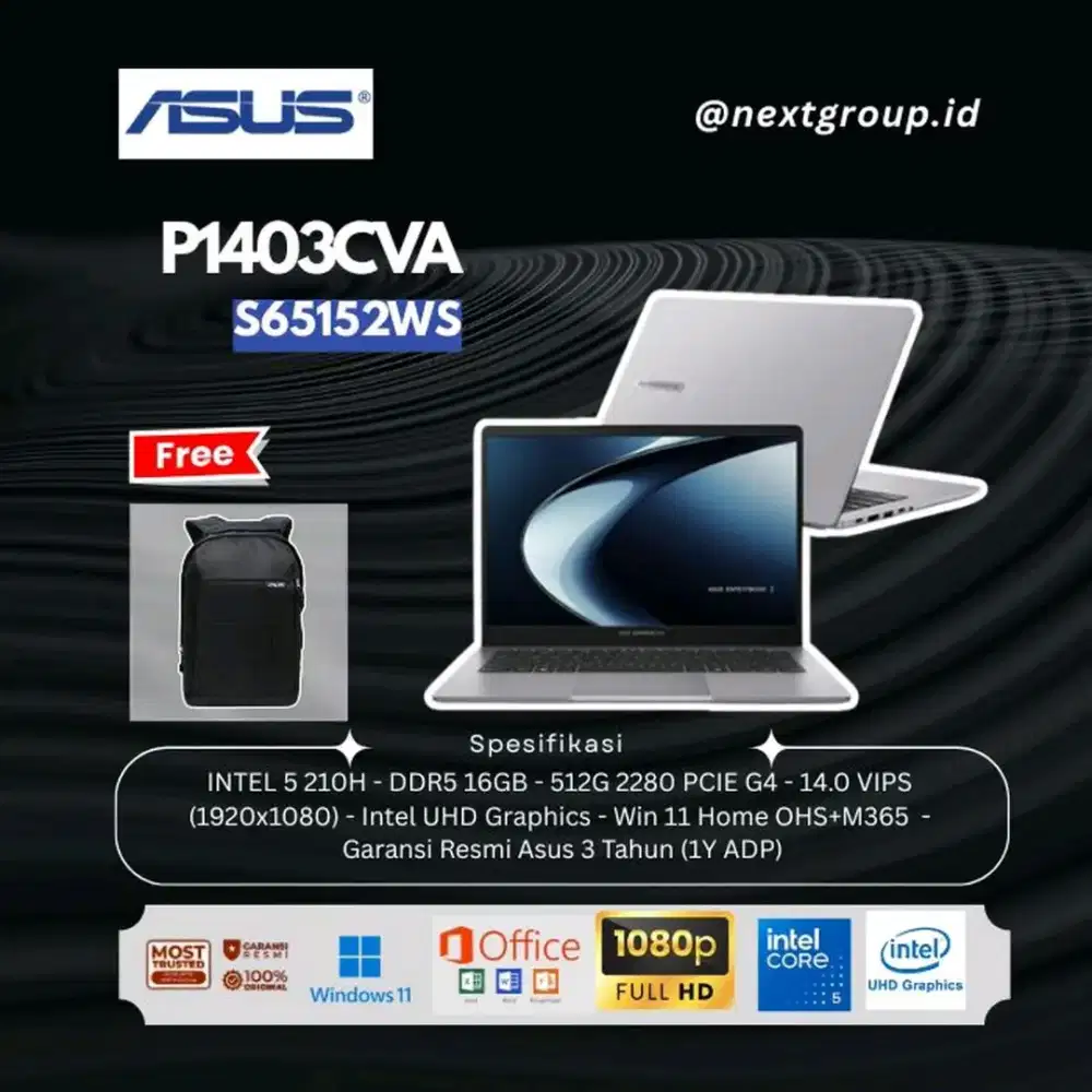 Asus ExpertBook P1403CVA-S65152WS Intel Core 5 210H RAM 16GB SSD 512GB