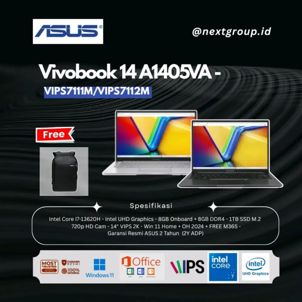 Asus Vivobook 14 A1405VA-VIPS7111M/VIPS7112M Core i7 13620H 16GB 1TB