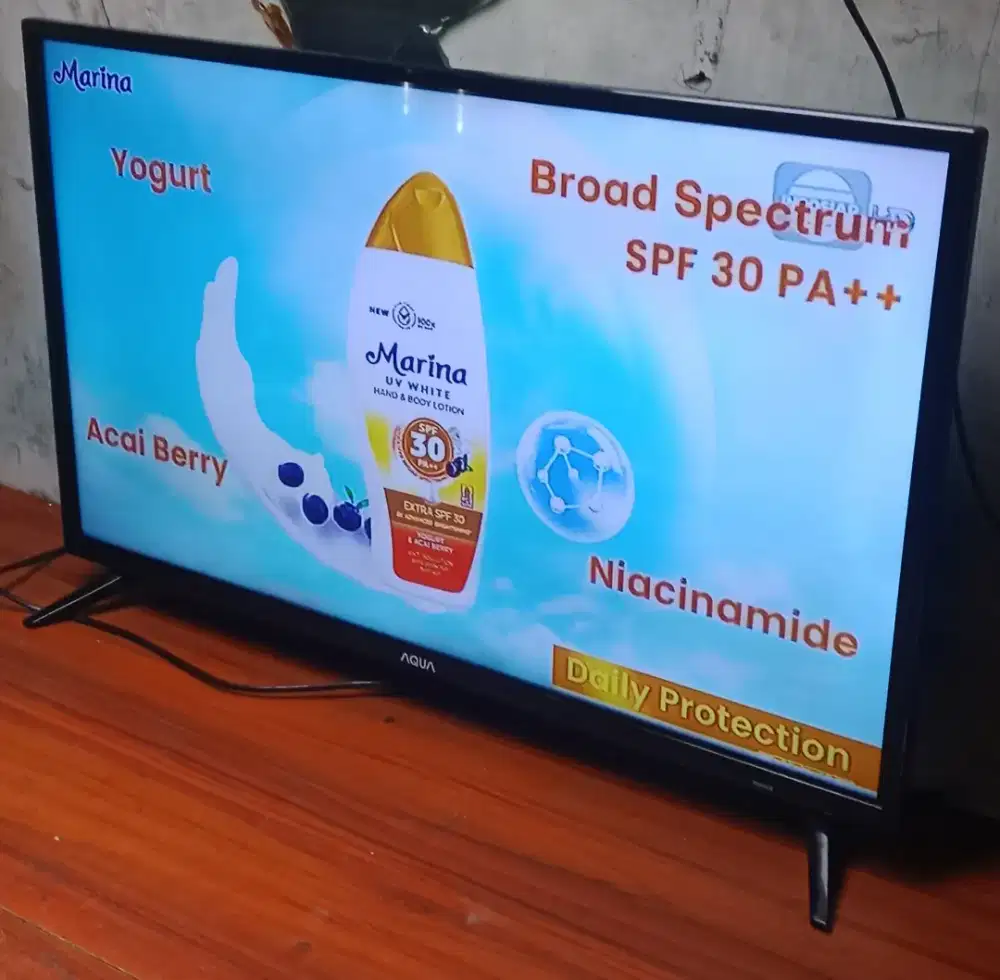 Dijual tv led aqua 32 in analog normal mesin masih ori