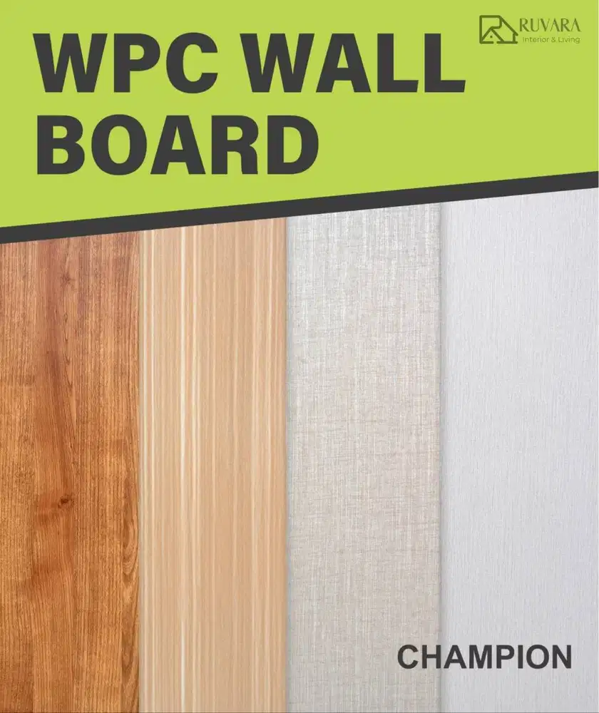 WPC Wallboard Champion 60 x 300 cm | Panel Dinding Motif Kayu & Marmer