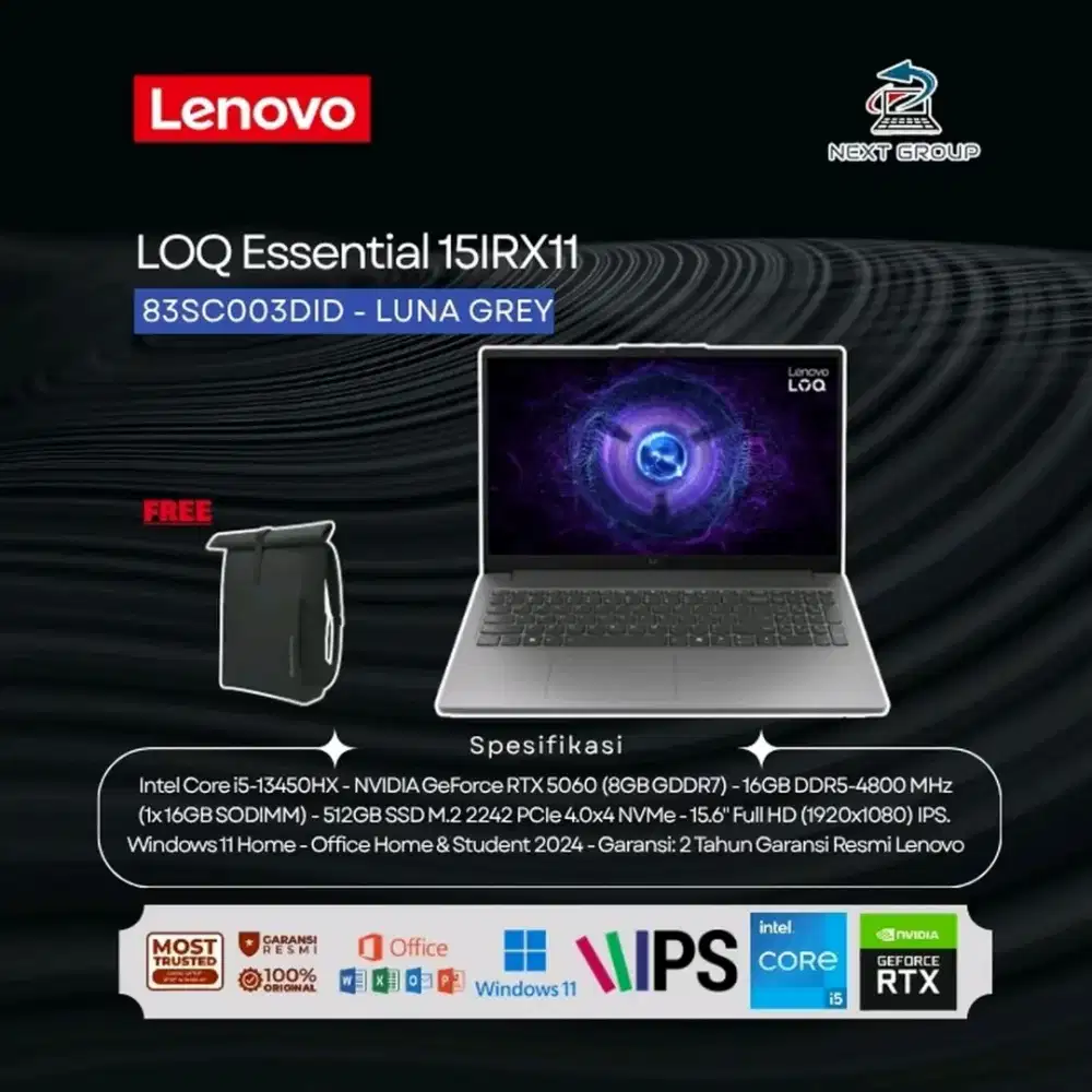 Lenovo LOQ Essential 15IRX11 i5-13450HX 16GB 512GB SSD RTX 5060