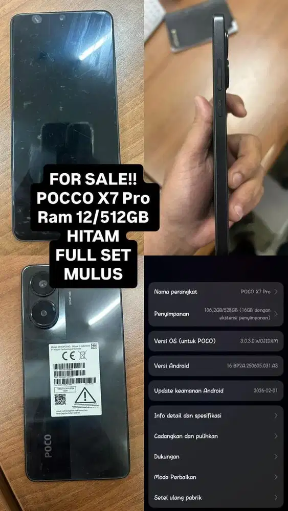 Poco X7pro Ram 12 / 512 gb