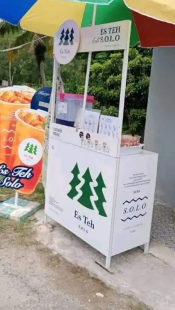 ROMBONG BOOTH ES TEH SOLO KONDISI BARU