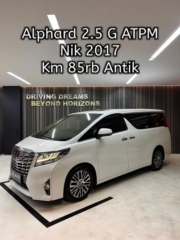 Toyota Alphard 2.5 G ATPM 2017 Putih Km85rb B217EAL