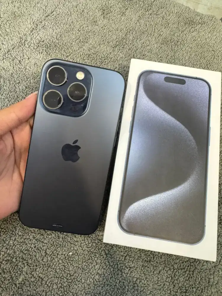 iPhone 15 Pro 256GB Blue T Ex iBox BH 81% Lengkap