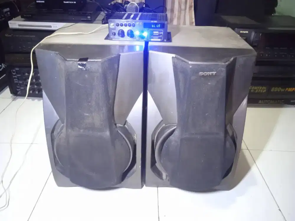 Speker Sony dan ampli mini