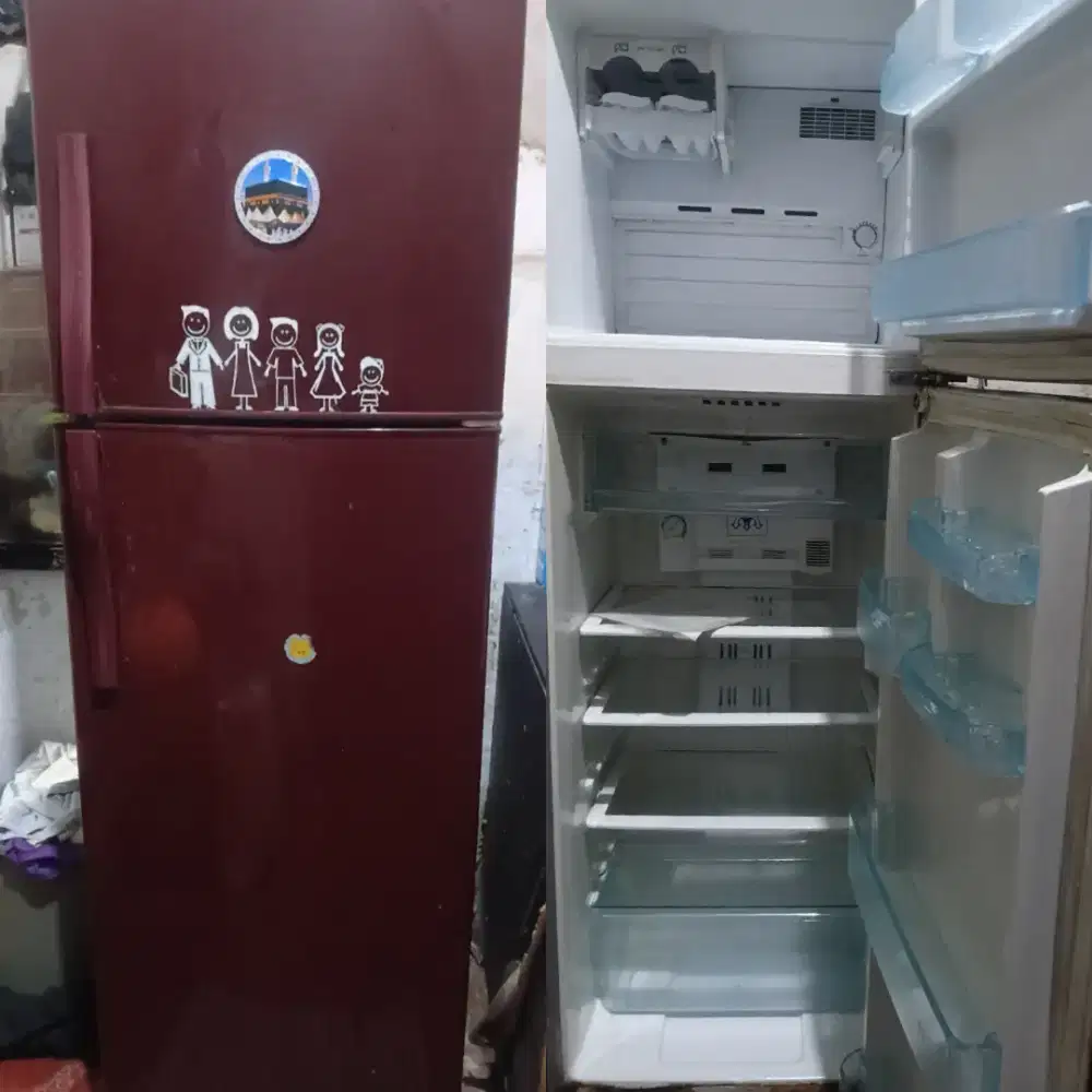 Kulkas Polytron tinggi 167 lebar 50
