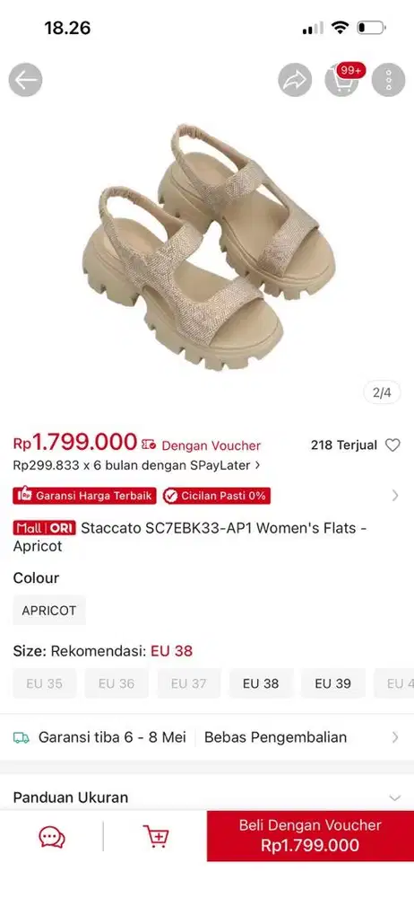 Stacatto sandal wedges BARU
