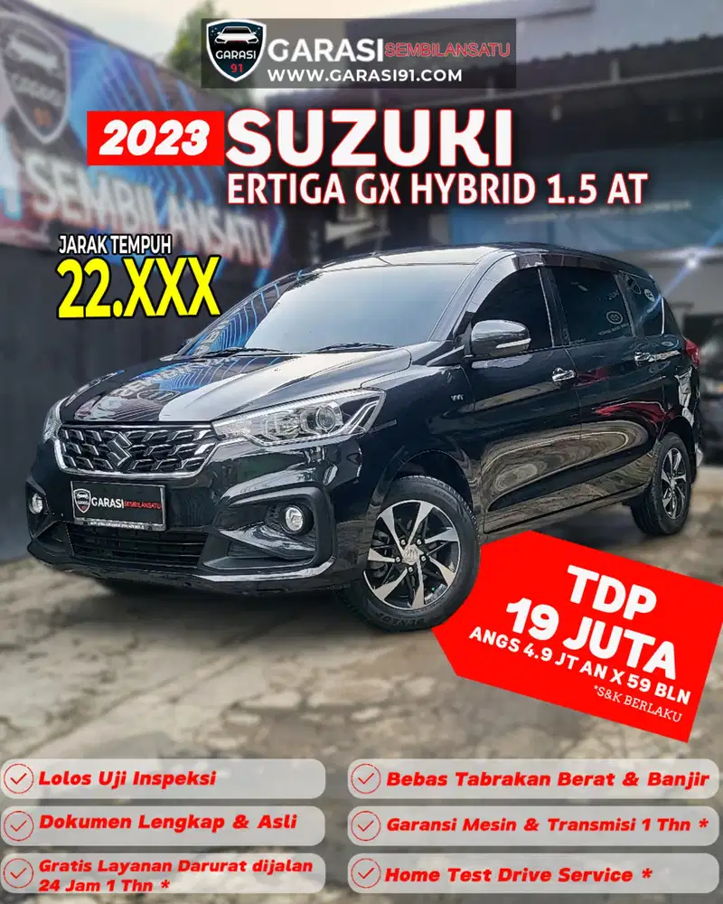 [ TDP 19 Jt ] Ertiga Gx hybrid 1.5 At 2023