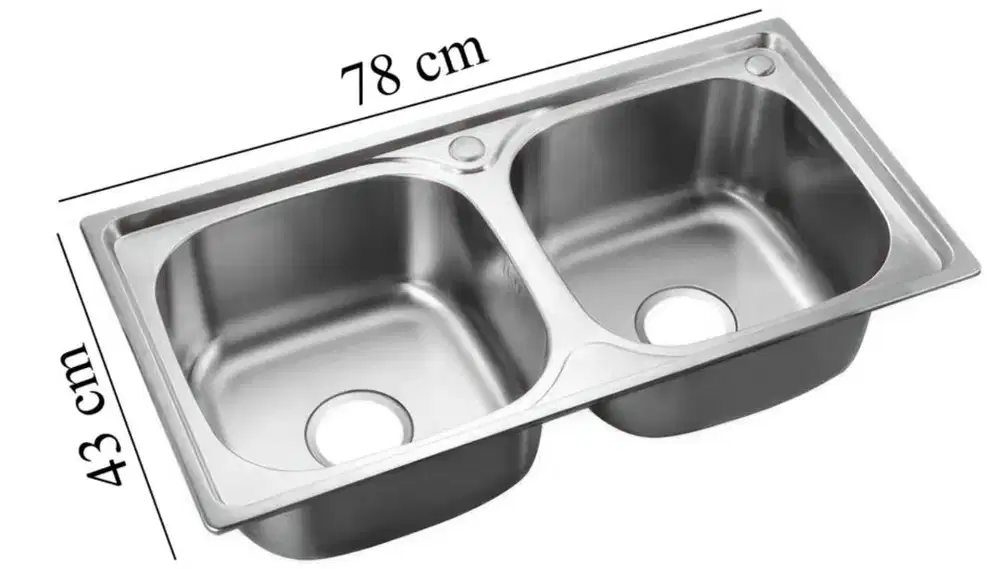 WASTAFEL CUCI PIRING SS304 (78cm x 43cm x 17cm)