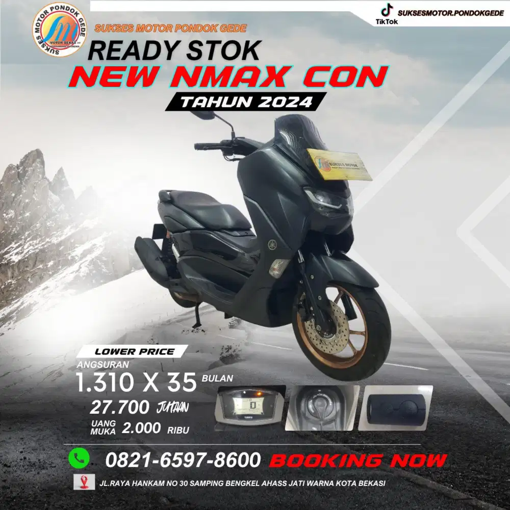 NMAX CONECTIDE KEYLES TAHUN 2024 BEKAS RASA BARU KREDIT KTP DAERAH