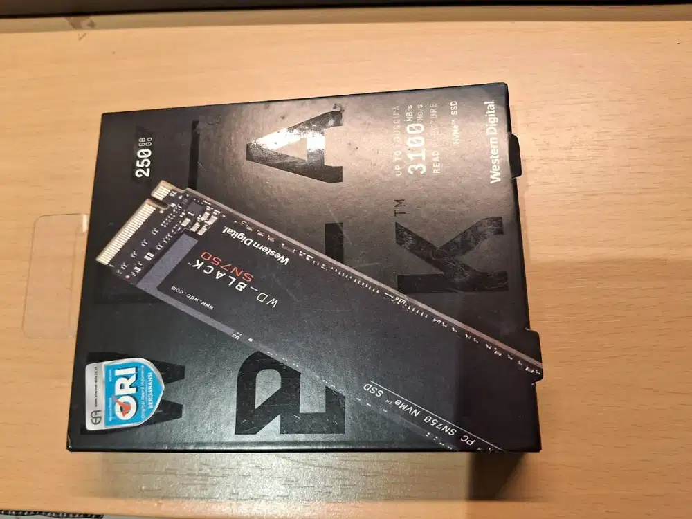 SSD WD Black SN750 250GB – Baru Belum Dipakai (NVMe Gaming)