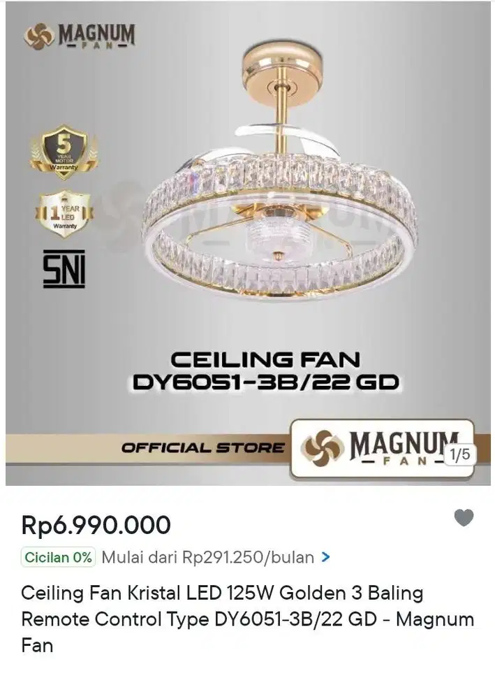 Lampu Kipas Gantung (Nego) Magnum Fan