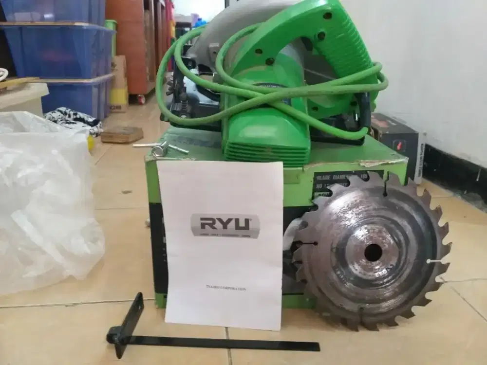 Mesin Circular Saw RYU + Mata Pisau – Siap Pakai