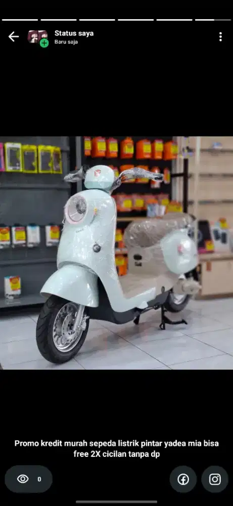 Promo kredit murah sepeda listrik pintar yadea mia bisa cod