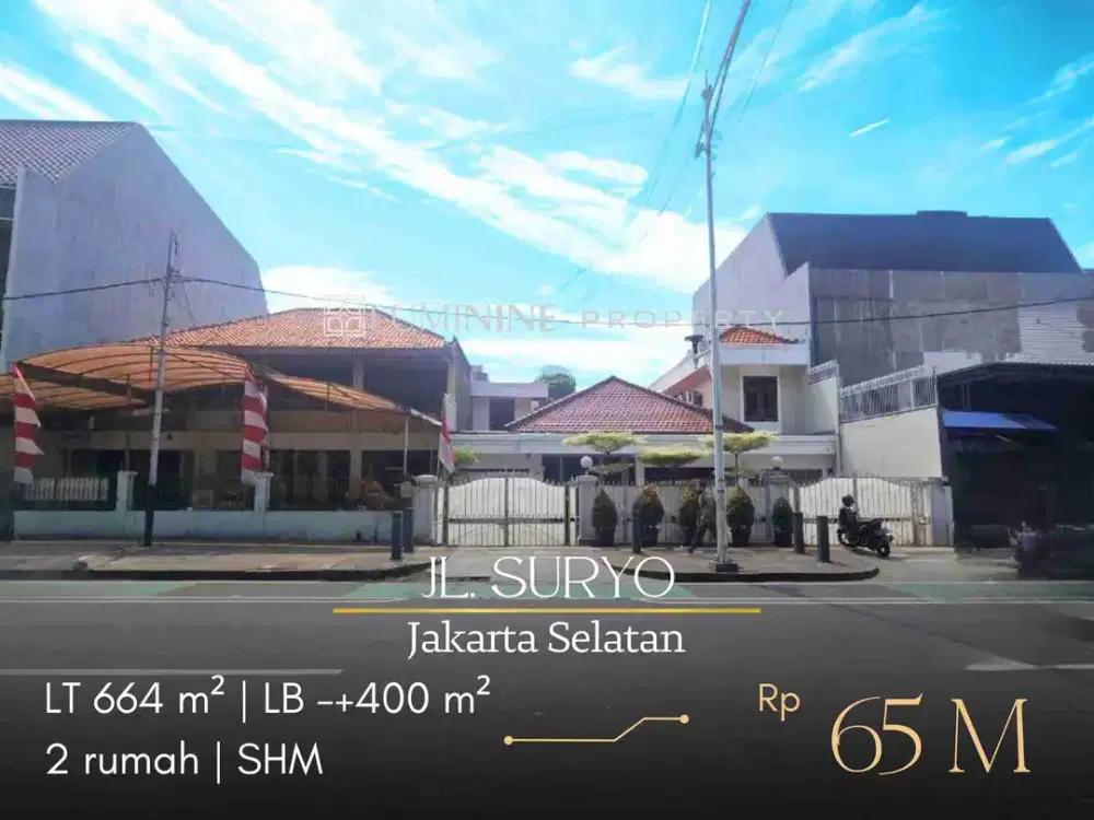 BEST PRICE BANGET! TEMPAT USAHA KAWASAN KOMERSIL DI JALAN SURYO JAKSEL SUPER MURAH,COCOK UNTUK USAHA