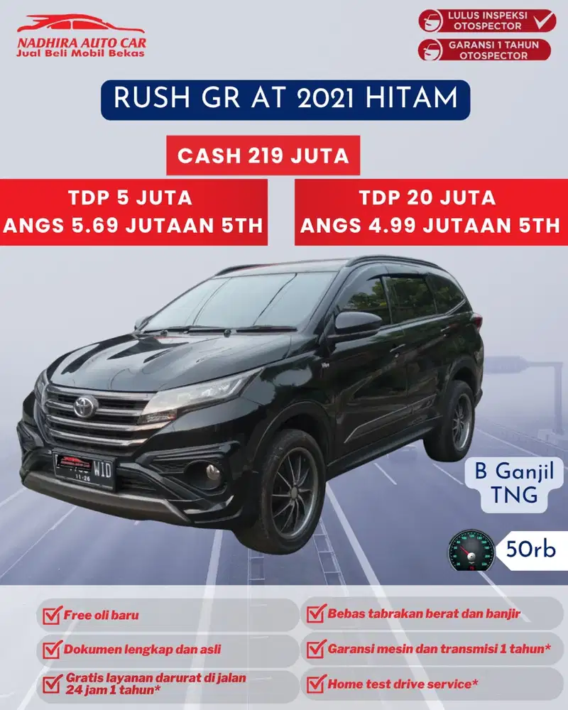 DP 5 Juta Rush GR AT 2021 Hitam